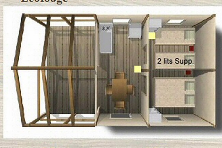 Plan mobilhome Ecolodge