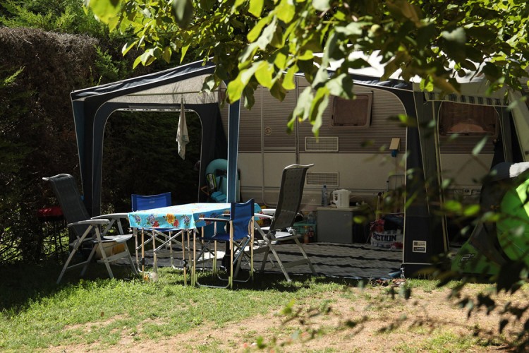 Camping plaatsen voor een caravan