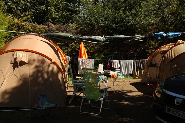 Parcela camping tienda