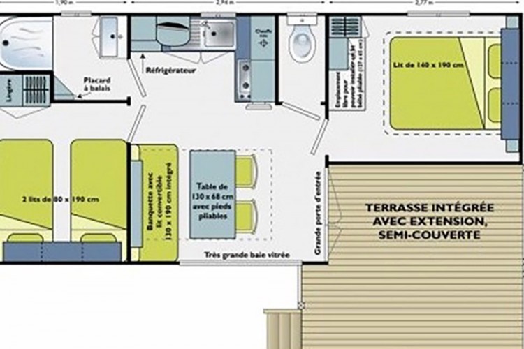 Overview mobile home Loggia