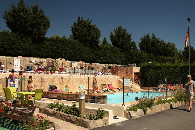 View of the pool area from the bar area