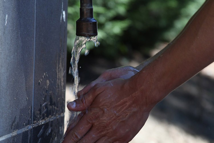 agua en el camping